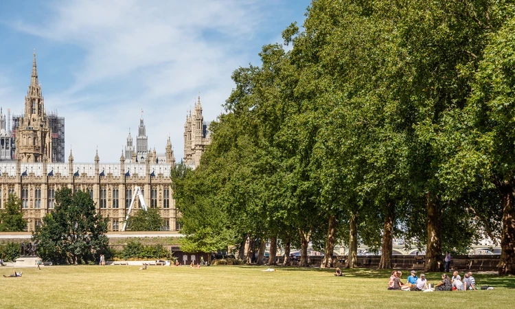 The House of Lords viewed from Victoria Tower Gardens