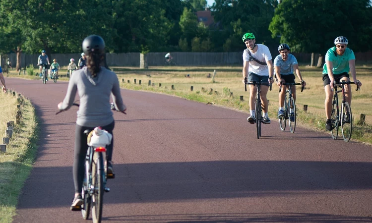 Cyclists in Richmond Park