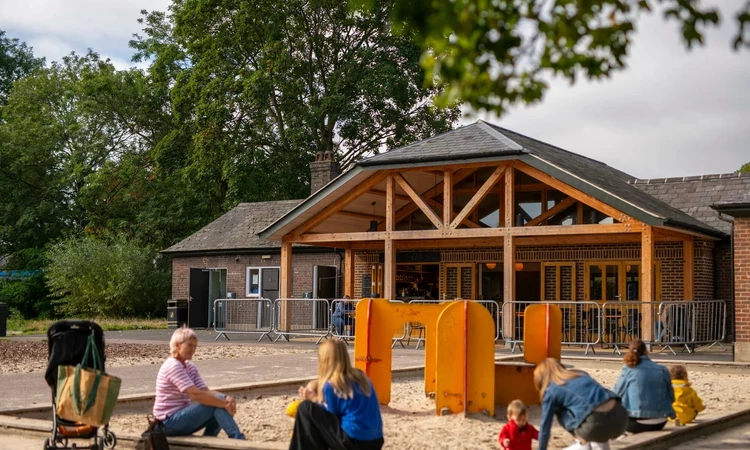 Children's sandpit outside the Primrose Hill Café