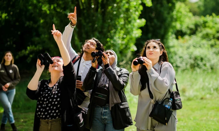 Bird watchers in The Regent's Park