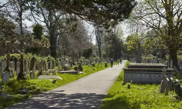 Brompton Cemetery in summer