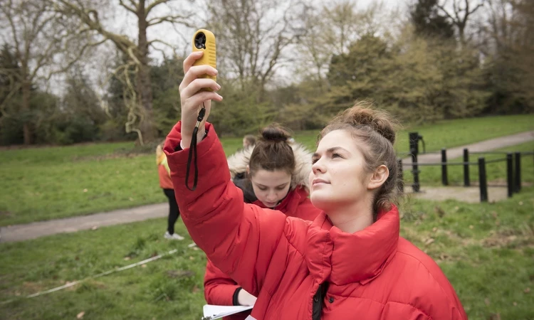 Post-16 stage students from Southwark on a workshop in Hyde Park