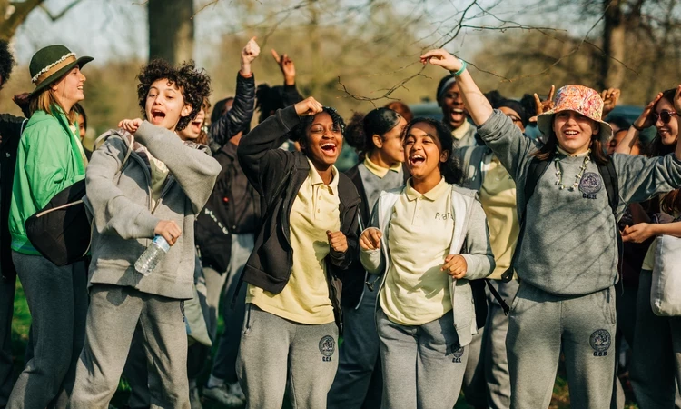 Students enjoying a Discovery day in the Royal Parks