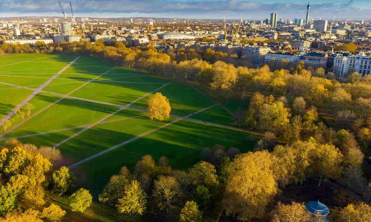 View of Hyde Park from the air