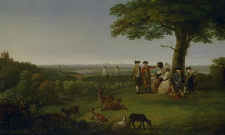 Painting of the view from One Tree Hill by John Feary, c.1779