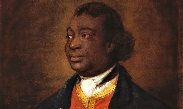 A famous portrait of Ignatius Sancho, by society artist Thomas Gainsborough.