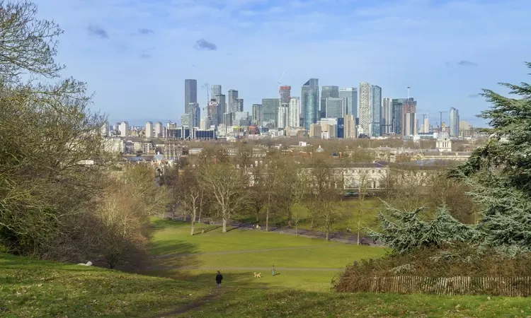 Greenwich Park view of city of London