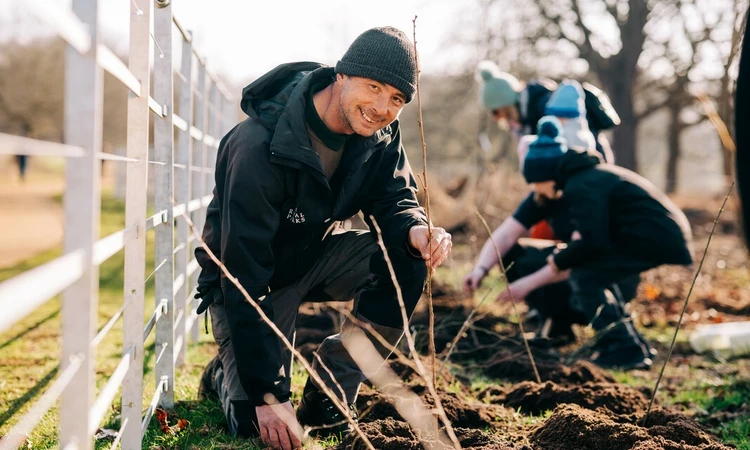 Royal Parks gardener tree planting