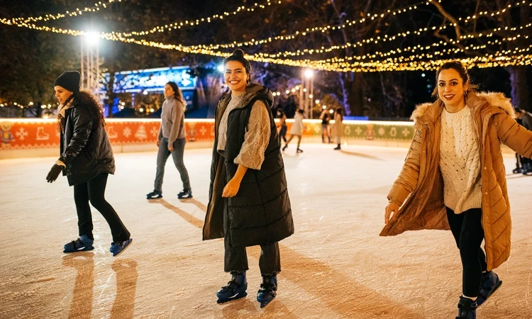 Ice skating at Winter Wonderland