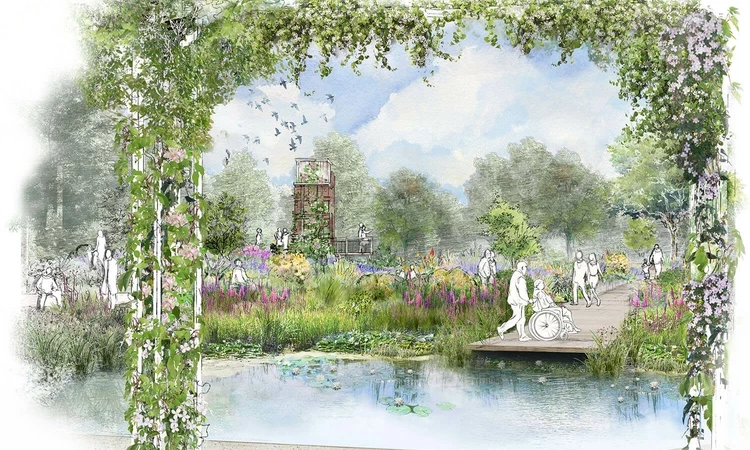 Concept art of the new accessible pond edge