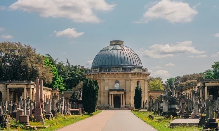 View of The Chapel in Brompton Cemetery