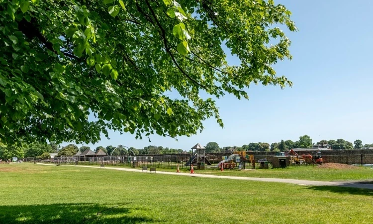 Bushy Park playground in spring