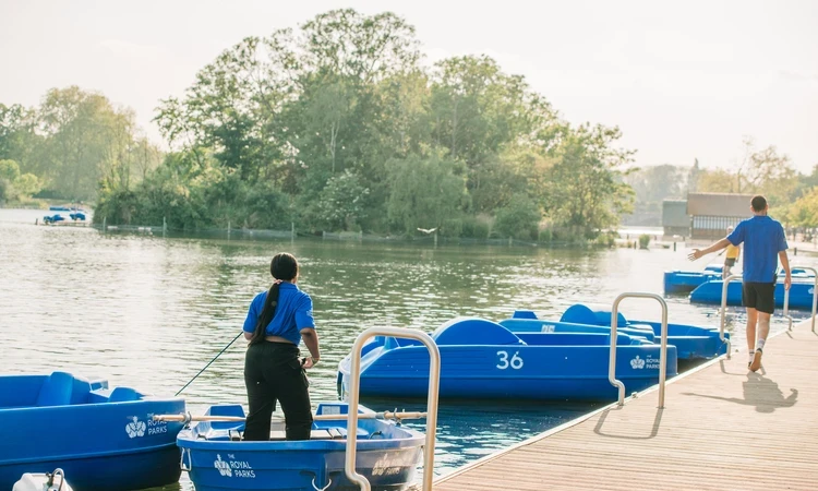 Boating on the Serpentine Lake in Hyde Park