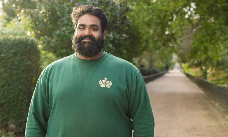 Portrait of Jay Rathod, apprentice at The Royal Parks