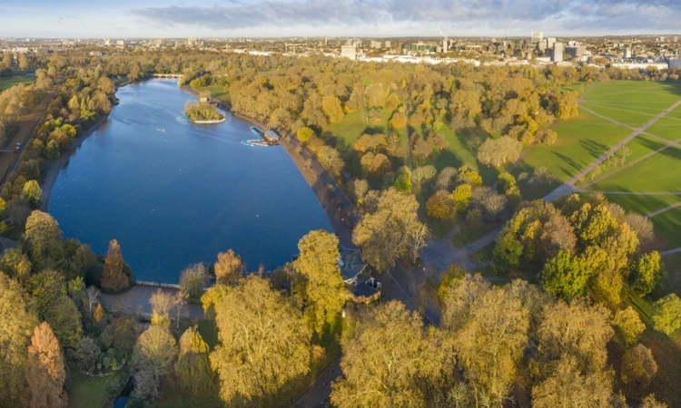 Drone photograph of Hyde Park 