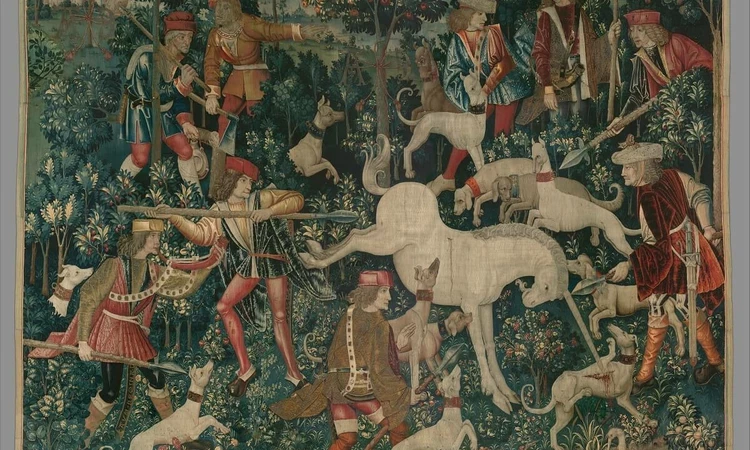 The Unicorn Defends Himself, from the Unicorn Tapestries (1495-1505)