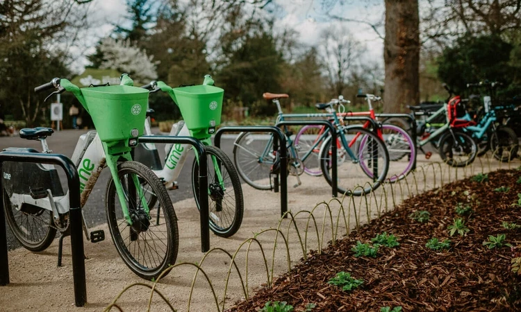 Bike parking at the Ignatius Sancho Café