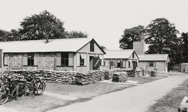 Brick buildings in Camp Griffiss, Bushy Park