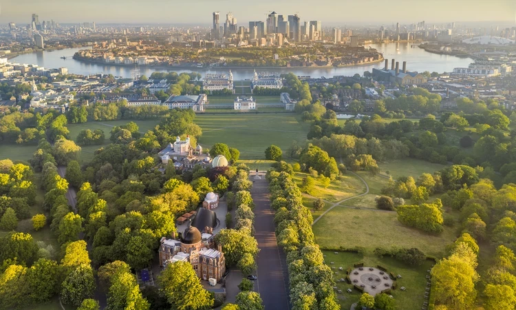Aerial photograph of Greenwich Park