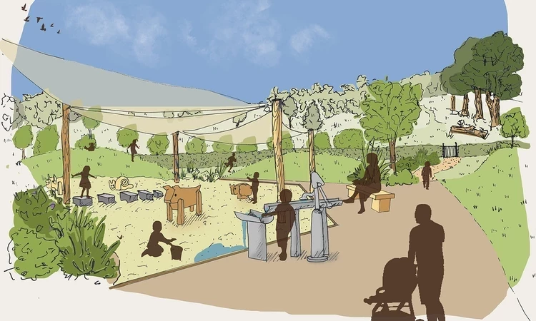 Sketch plan of new playground
