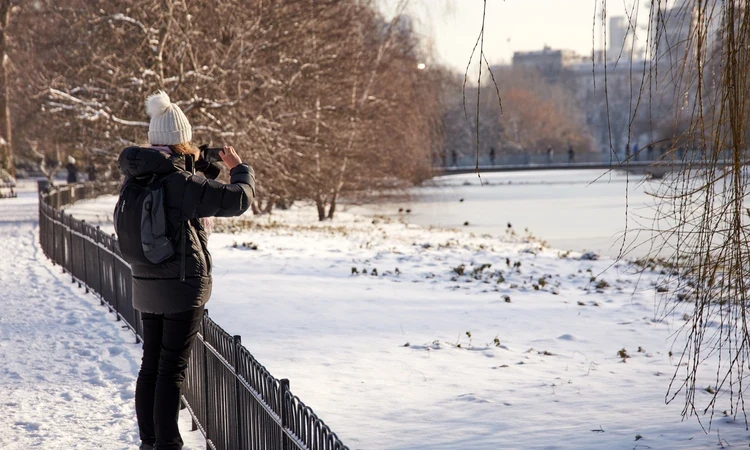 Photographer on St. James's Park lake