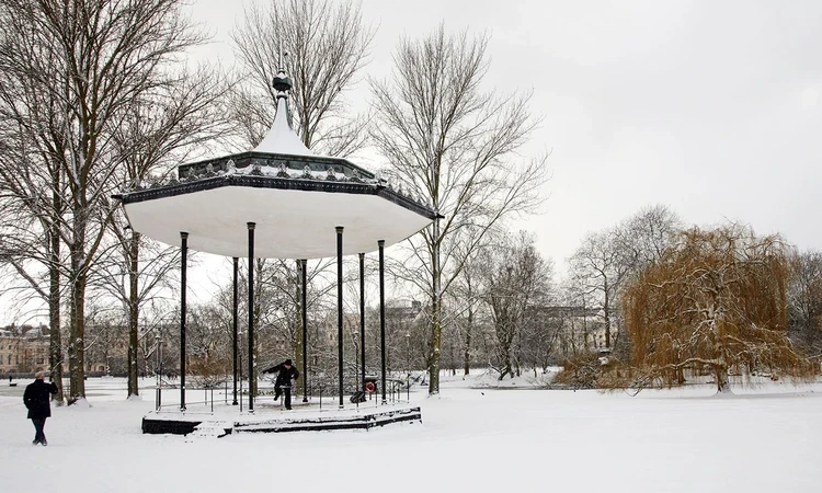 Bandstand in the snow