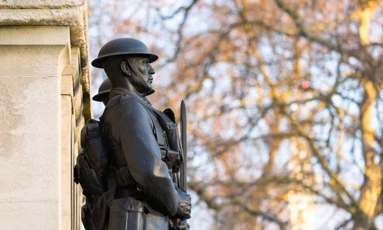 Close-up of The Guards Memorial