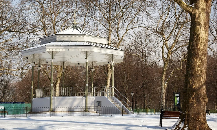 Bandstand in the snow