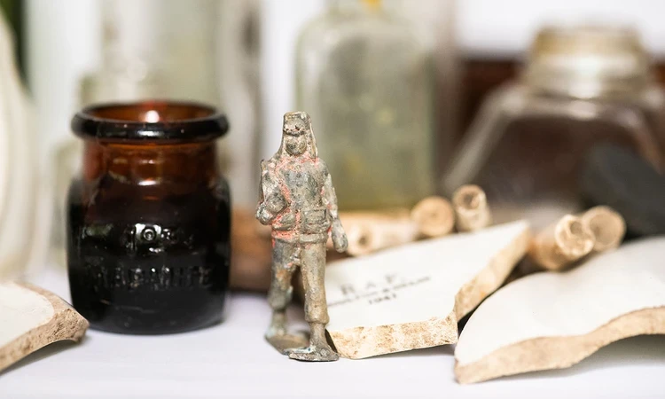 Various items found on archaeological digs