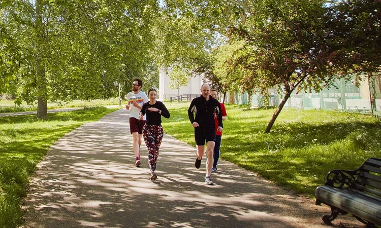 Runners in the park