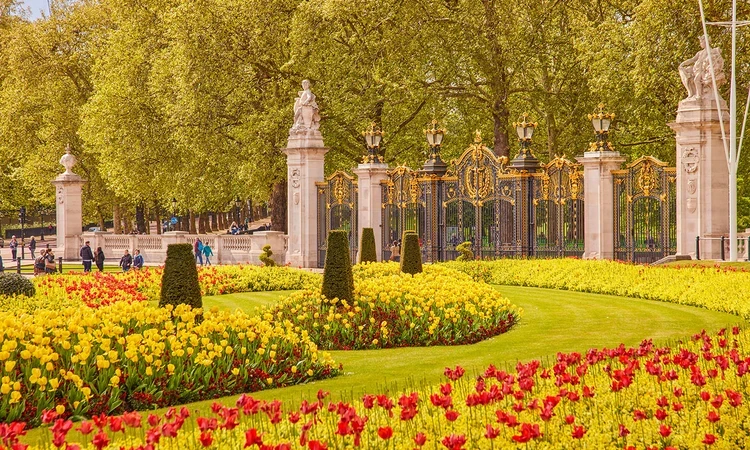 Flower beds in front of Canada Gate