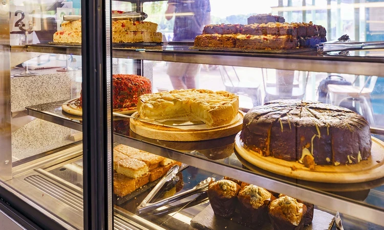 A variety of cakes at the Boathouse Café