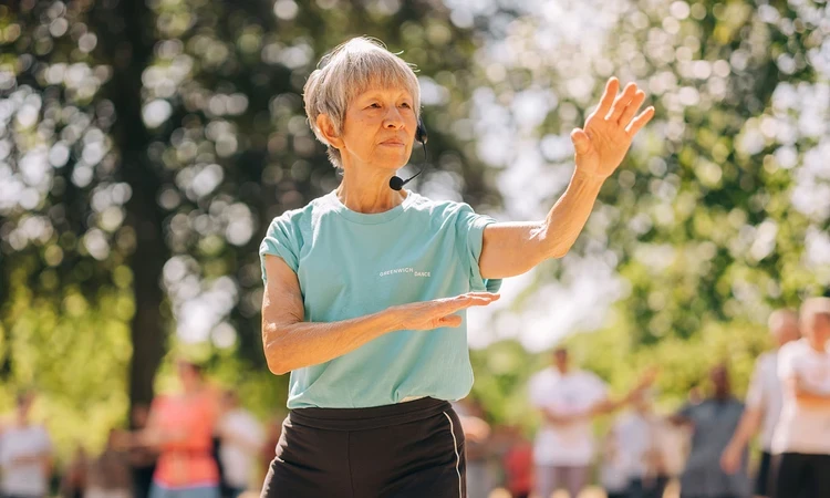 Tai Chi instructor in the park
