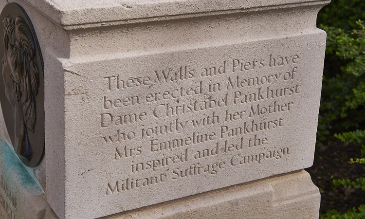 Inscription on the Pankhurst Memorial