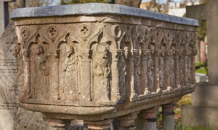 Carved details on the Valentine Prinsep memorial