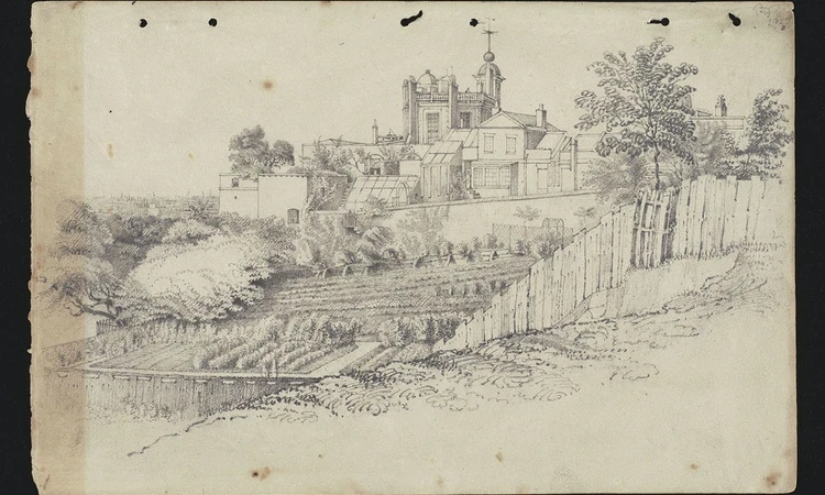 Sketch of the Royal Observatory from the south-east side