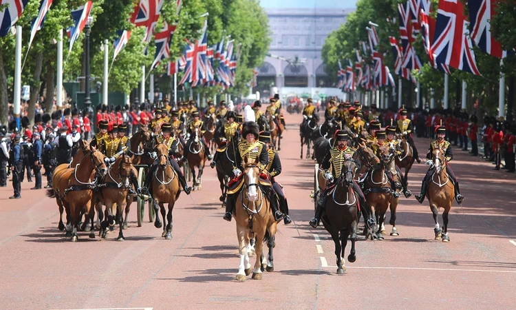 British Household Cavalry at Trooping the Colour on The Mall