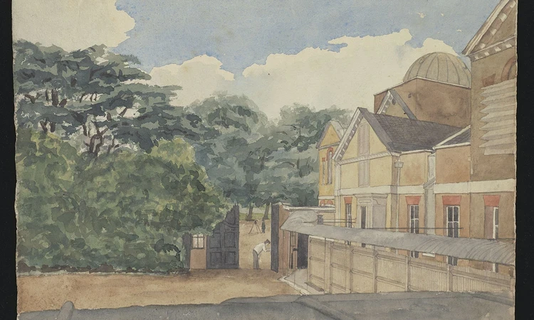 Watercolour painting of the Royal Observatory, Greenwich