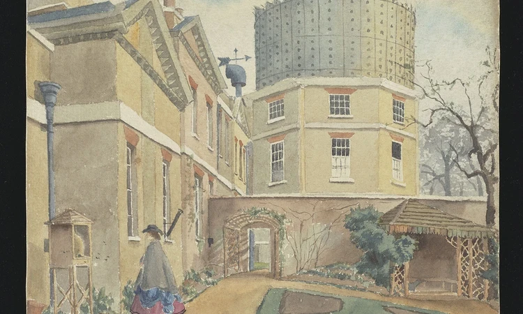 Watercolour painting of the Royal Observatory, Greenwich