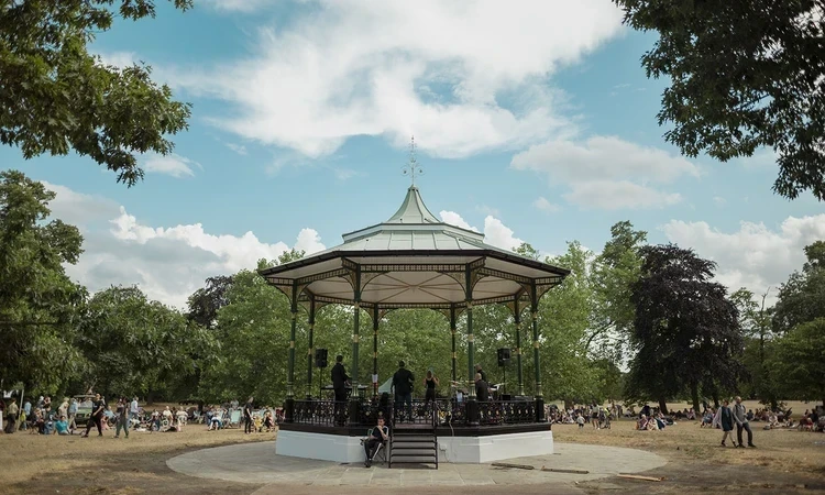 Greenwich Park bandstand on a sunny day