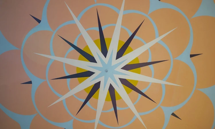 Decorative ceiling art of the bandstand