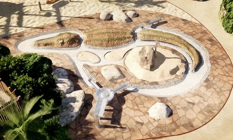 Concept art showing the new water play area