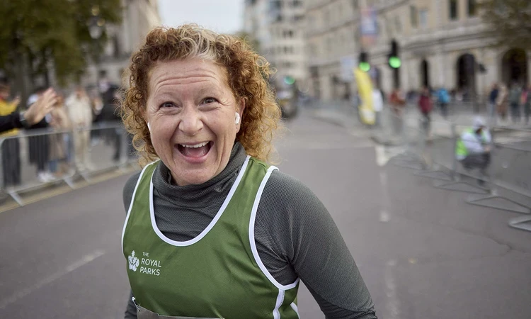 Charity runner at the Royal Parks Half Marathon