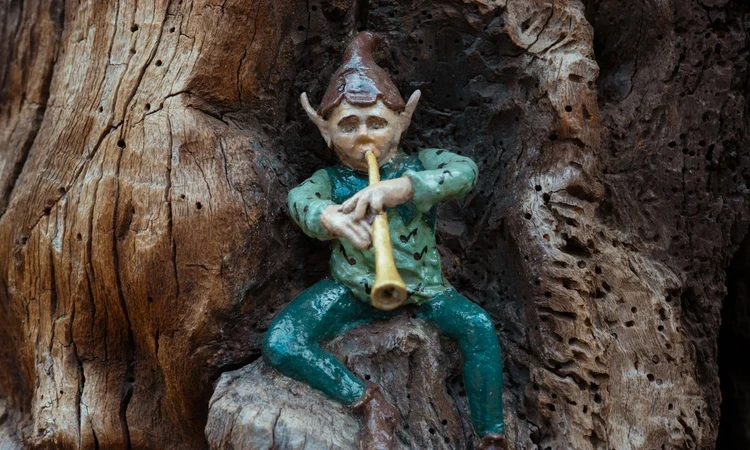 An elven piper on the Elfin Oak