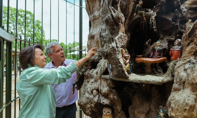 Andy Williams, Park Manager for Kensington Gardens is shown the restoration