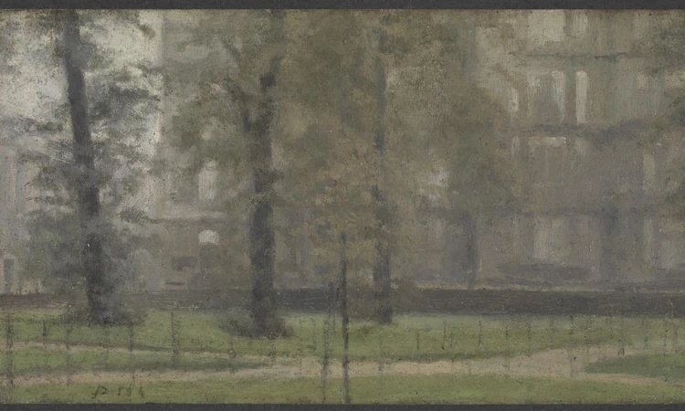 By Hyde Park Gate, Kensington Gardens (1906) by Paul Fordyce Maitland