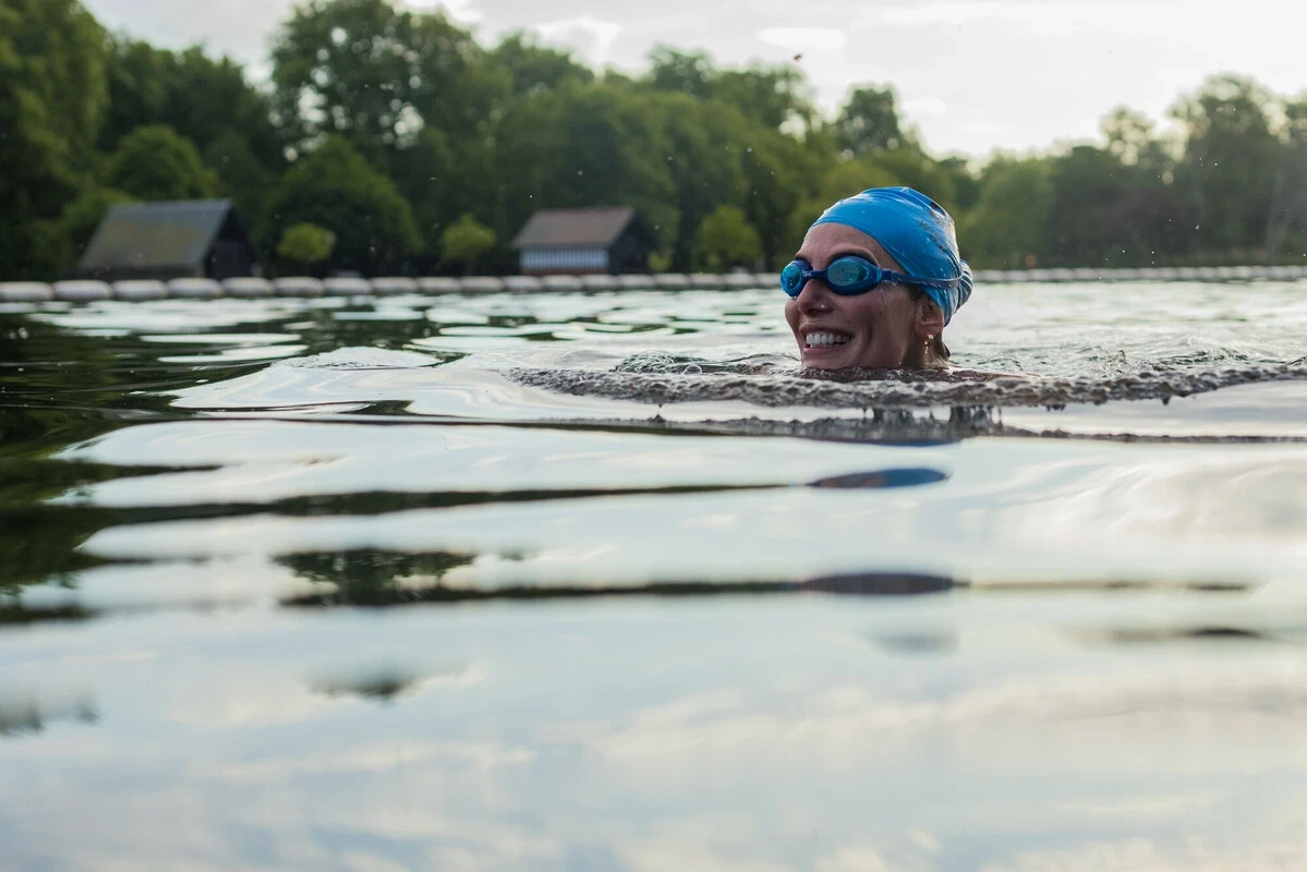 Swimmer in the Serpentine Lido