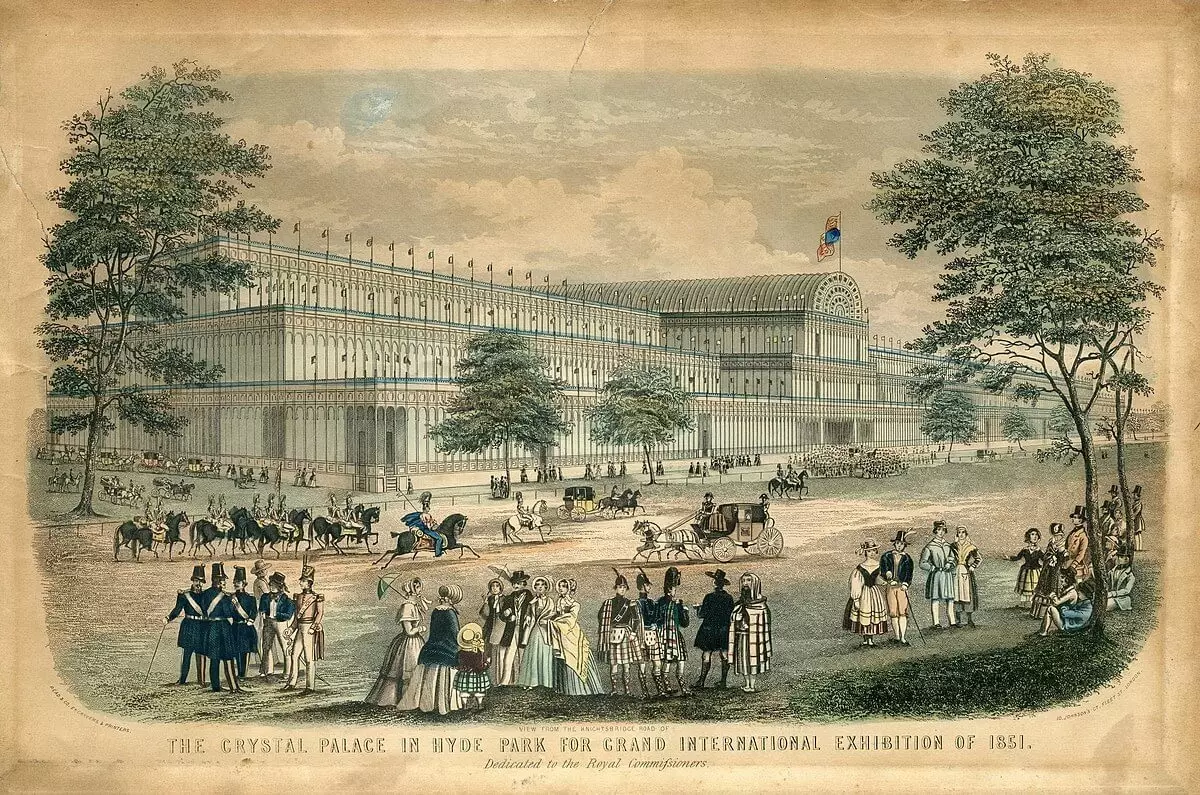 The Crystal Palace on a period postcard