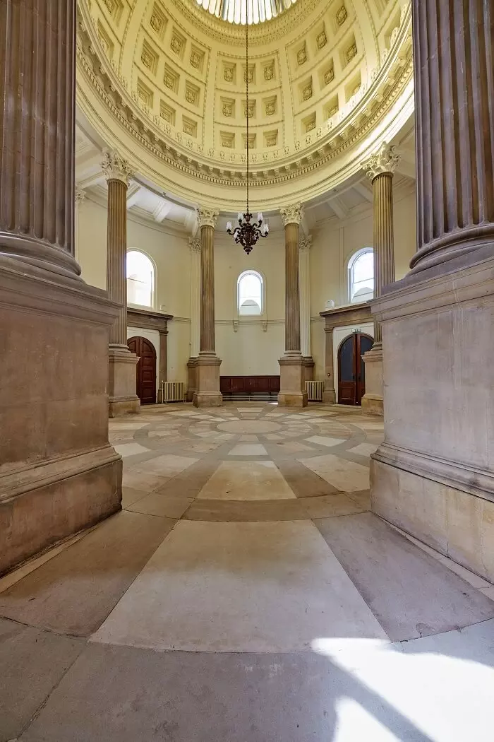 The chapel interior after restoration work.