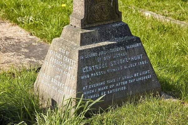 Detail of Violet’s memorial